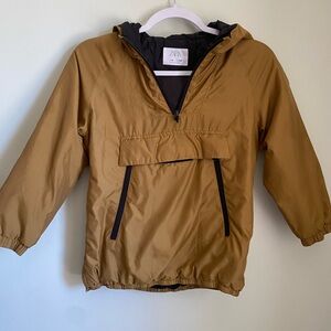 ZARA Kids Tan Hooded Pullover Light Jacket